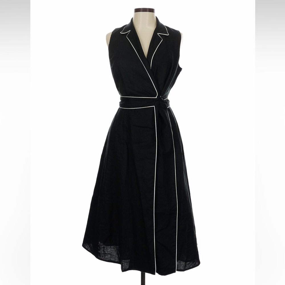 Black Sleeveless Collared Dress size 8